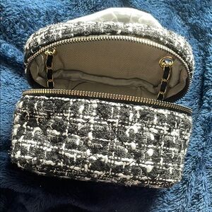 Chic Black and White Tweed Women's Bag